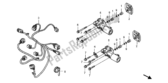 All parts for the Linear Solenoid of the Honda VFR 1200 FD 2012