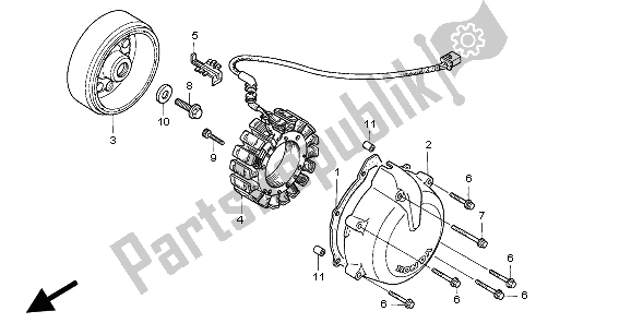 All parts for the Generator of the Honda VF 750C 1997