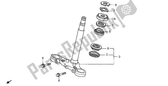 All parts for the Steering Stem of the Honda CBF 600S 2007
