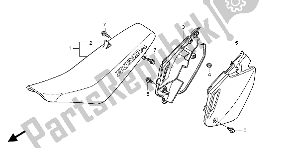 Todas las partes para Asiento de Honda CR 85 RB LW 2007