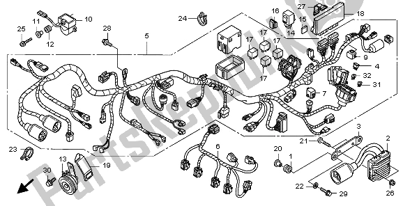 All parts for the Wire Harness of the Honda CBF 1000S 2009