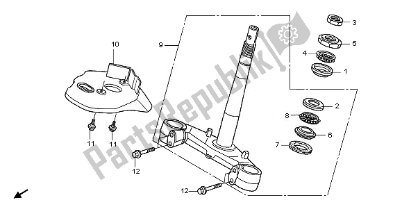 Wszystkie części do Mostek Kierownicy Honda PES 125 2010