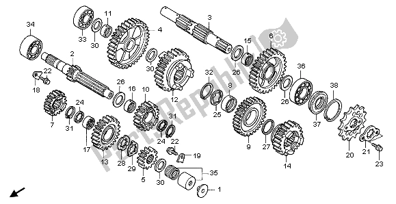 Tutte le parti per il Trasmissione del Honda XR 650R 2006