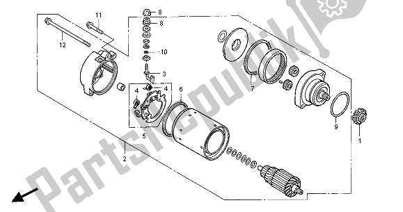 Toutes les pièces pour le Demarreur du Honda CB 750F2 2001