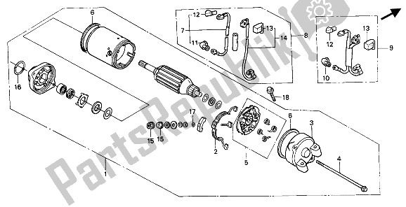 Todas las partes para Motor De Arranque de Honda VT 600 CM 1991