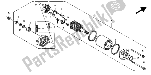 Toutes les pièces pour le Demarreur du Honda CBR 600F 2012