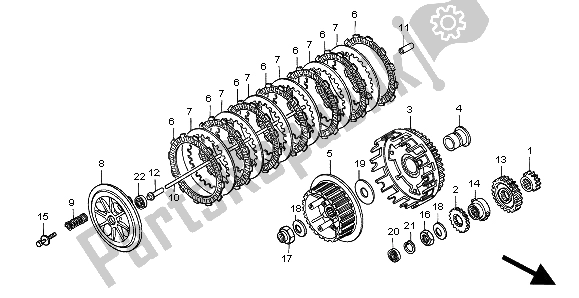 Todas las partes para Embrague de Honda SLR 650 1998