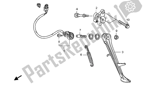 All parts for the Stand of the Honda CBR 1000 RR 2009