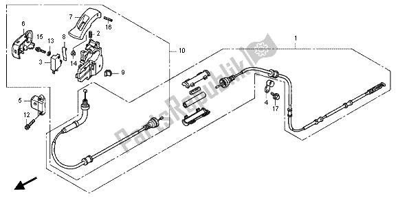 All parts for the Parking Brake of the Honda VFR 1200 FD 2013