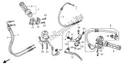 Manejar palanca e interruptor y cable