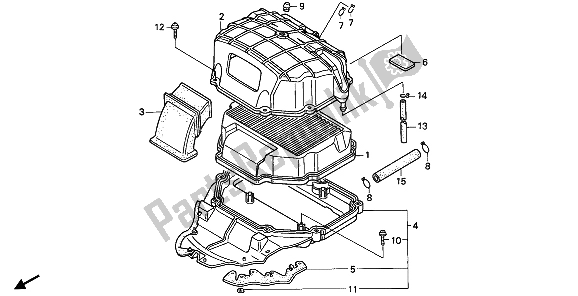 Tutte le parti per il Filtro Dell'aria del Honda VFR 400R3 1990