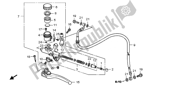All parts for the Clutch Master Cylinder of the Honda CB 1000R 2011