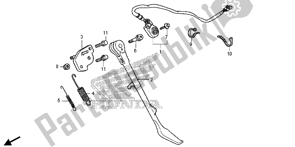 Tutte le parti per il Cavalletto Laterale del Honda VT 750C2S 2013