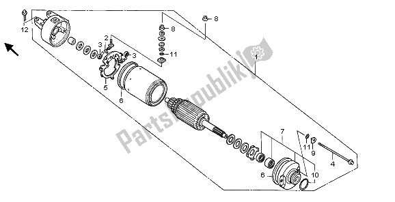 Todas las partes para Motor De Arranque de Honda TRX 450 FE Fourtrax Foreman ES 2003