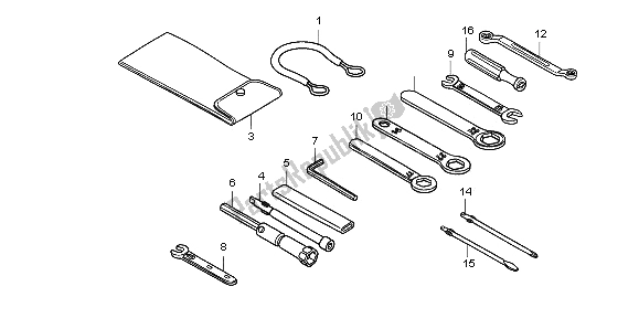 Todas as partes de Ferramentas do Honda NT 700 VA 2009
