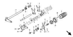 tambour de changement et fourchette de changement