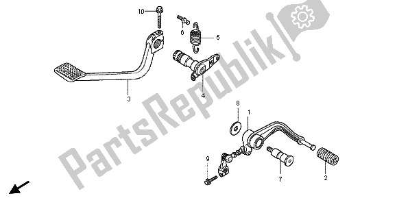 All parts for the Pedal of the Honda GL 1800 2013