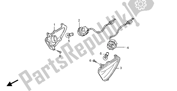 All parts for the Winker of the Honda CBF 600S 2007