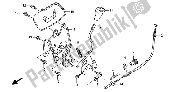 All parts for the Select Lever of the Honda TRX 420 FE Fourtrax Rancher 4X4 ES 2010