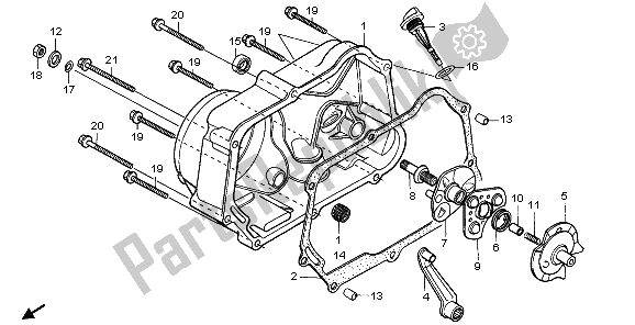 Todas las partes para Tapa Del Cárter Derecho de Honda XR 70R 1998