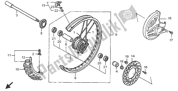 Tutte le parti per il Ruota Anteriore del Honda CR 250R 2005