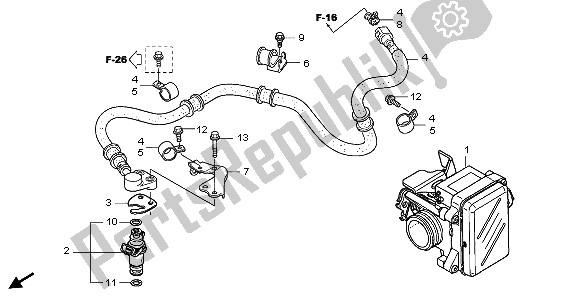 Todas las partes para Cuerpo Del Acelerador de Honda SH 150 2007