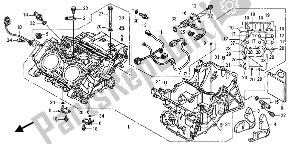 Wszystkie części do Korbowód Honda VFR 1200 FD 2013