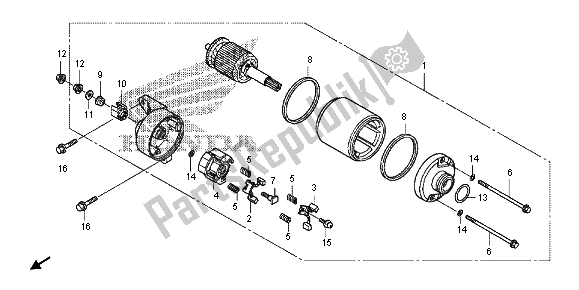 Todas las partes para Motor De Arranque de Honda VFR 1200X 2012