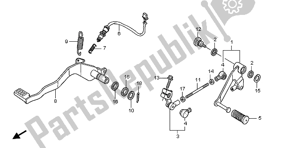 Todas las partes para Pedal de Honda XL 125V 2003