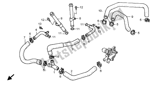 All parts for the Water Pipe of the Honda XL 600V Transalp 1999