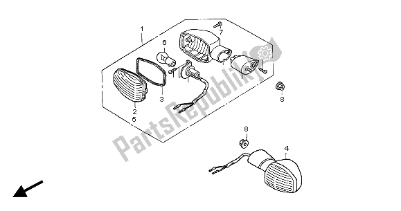 Toutes les pièces pour le Clignotant du Honda CBF 600 NA 2004