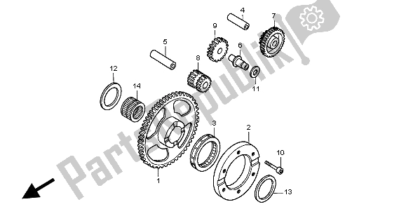 Todas las partes para Embrague De Arranque de Honda SLR 650 1998