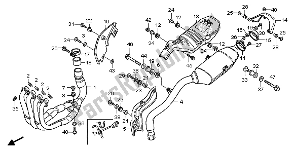 Tutte le parti per il Silenziatore Di Scarico del Honda CBR 600 RR 2006