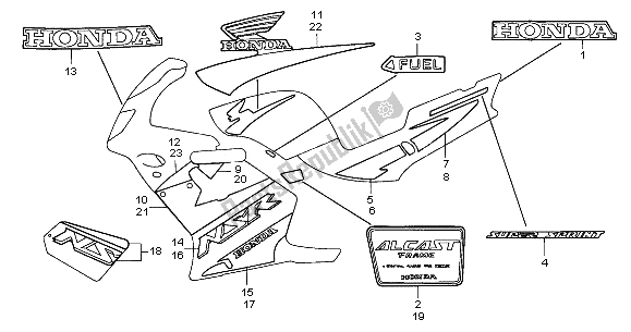 Wszystkie części do Znak Honda NSR 125R 2001