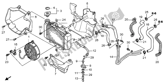 All parts for the Radiator of the Honda PES 125 2009
