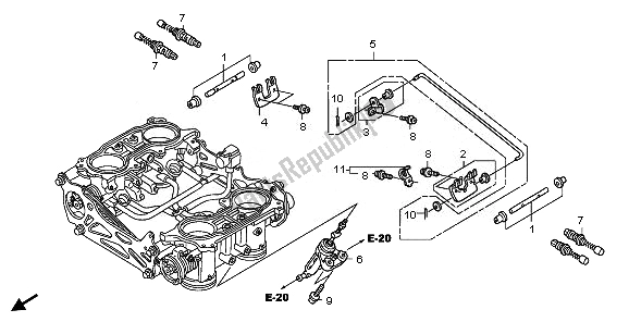 All parts for the Throttle Body (component Parts) of the Honda ST 1300A 2010