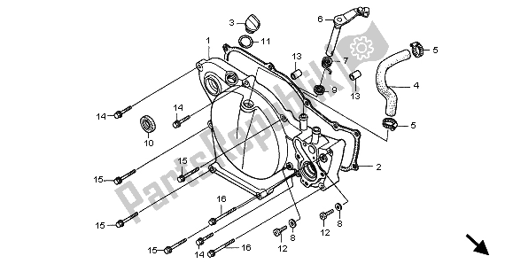 Wszystkie części do Prawa Os? Ona Skrzyni Korbowej Honda CR 80 RB LW 1999