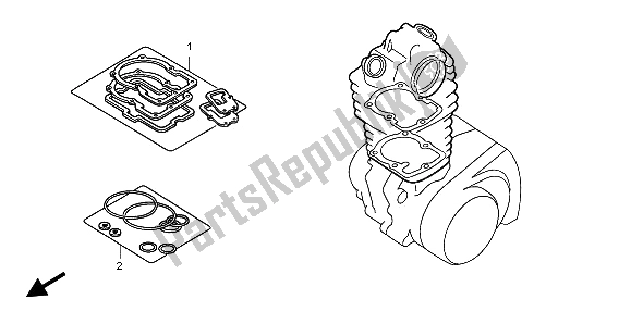 All parts for the Eop-1 Gasket Kit A of the Honda TRX 500 FA Fourtrax Foreman 2002
