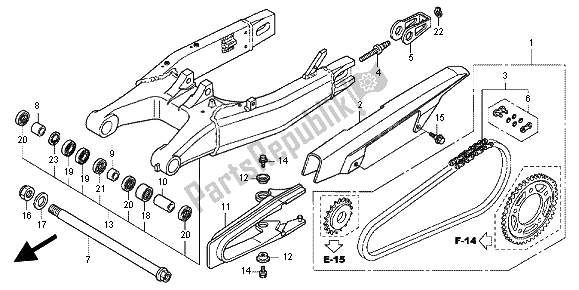 Wszystkie części do Wahacz Honda CBR 600 FA 2012