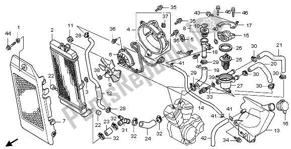 Alle onderdelen voor de Radiator van de Honda VT 750 CA 2009