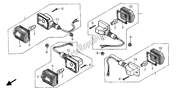 All parts for the Winker of the Honda NPS 50 2011