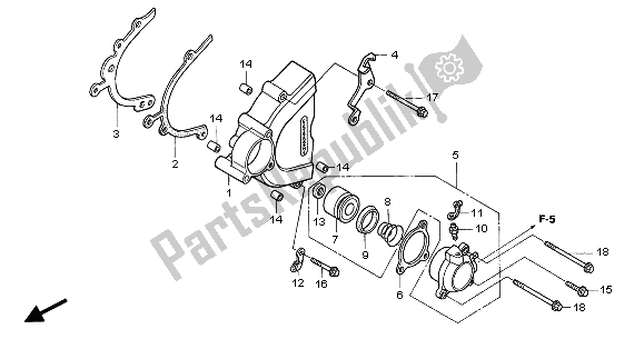 Tutte le parti per il Coperchio Carter Sinistro del Honda VTR 1000 SP 2001