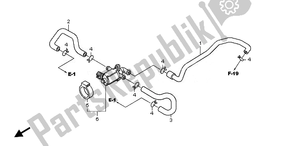 All parts for the Air Injection Control Valve of the Honda CBF 1000 SA 2008