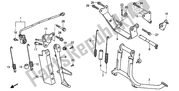 Tutte le parti per il In Piedi del Honda VFR 750F 1992