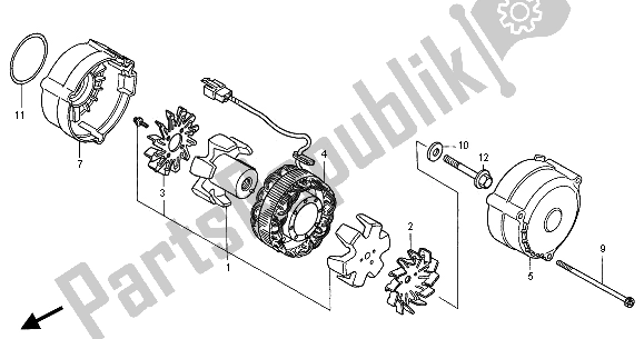 Toutes les pièces pour le Générateur du Honda CB 750F2 2001