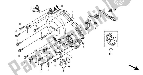 Todas las partes para Tapa Del Cárter Derecho de Honda CBR 1000 RR 2004