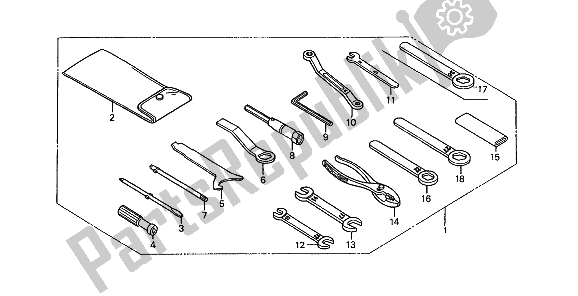 Todas las partes para Herramientas de Honda ST 1100A 1992