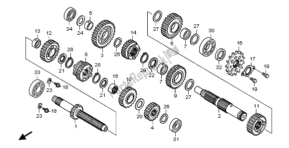 Tutte le parti per il Trasmissione del Honda CRF 150R SW 2008