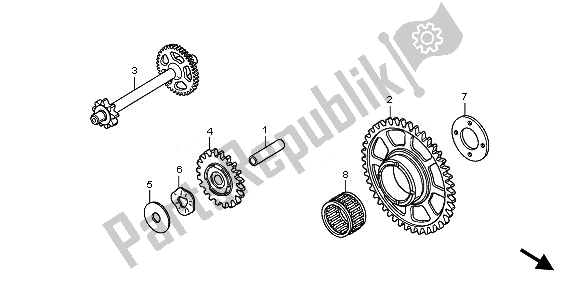 Todas as partes de Embreagem De Partida do Honda CBF 600 SA 2008