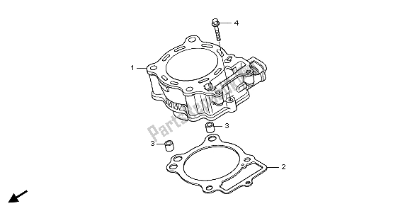 All parts for the Cylinder of the Honda CRF 150R SW 2007